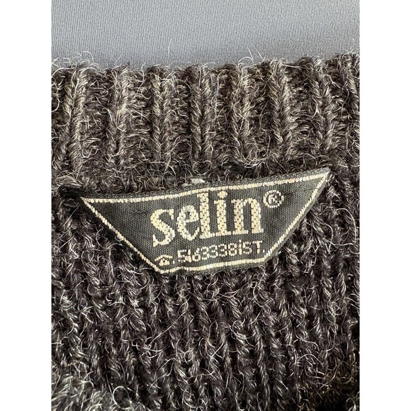 Vintage Women's Selin Argyle‎ Sweater Size Large Black Red 1980s - Picture 6 of 6